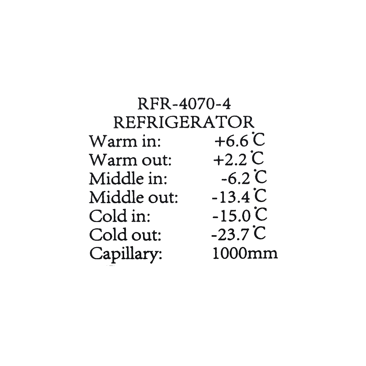 TERMOSTATO FREEZER DUAL RFR4070-4S 2 CONTACTOS BAMBI ⁄ GAFA ⁄ BRIKET              